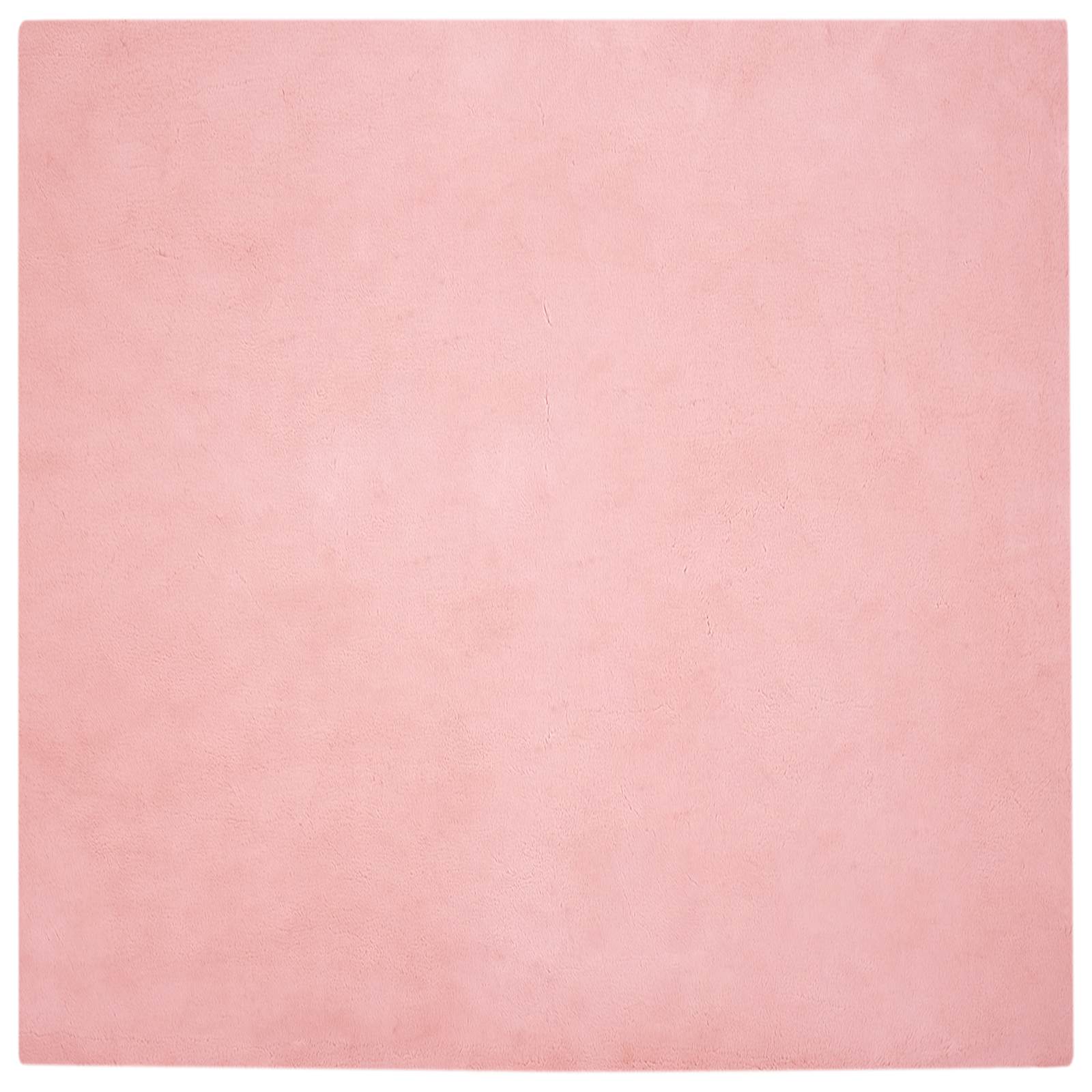 Thumbnail - vidaXL Rutschfester Kunstfellteppich Olite Rosa 120 x 120 cm Polyester