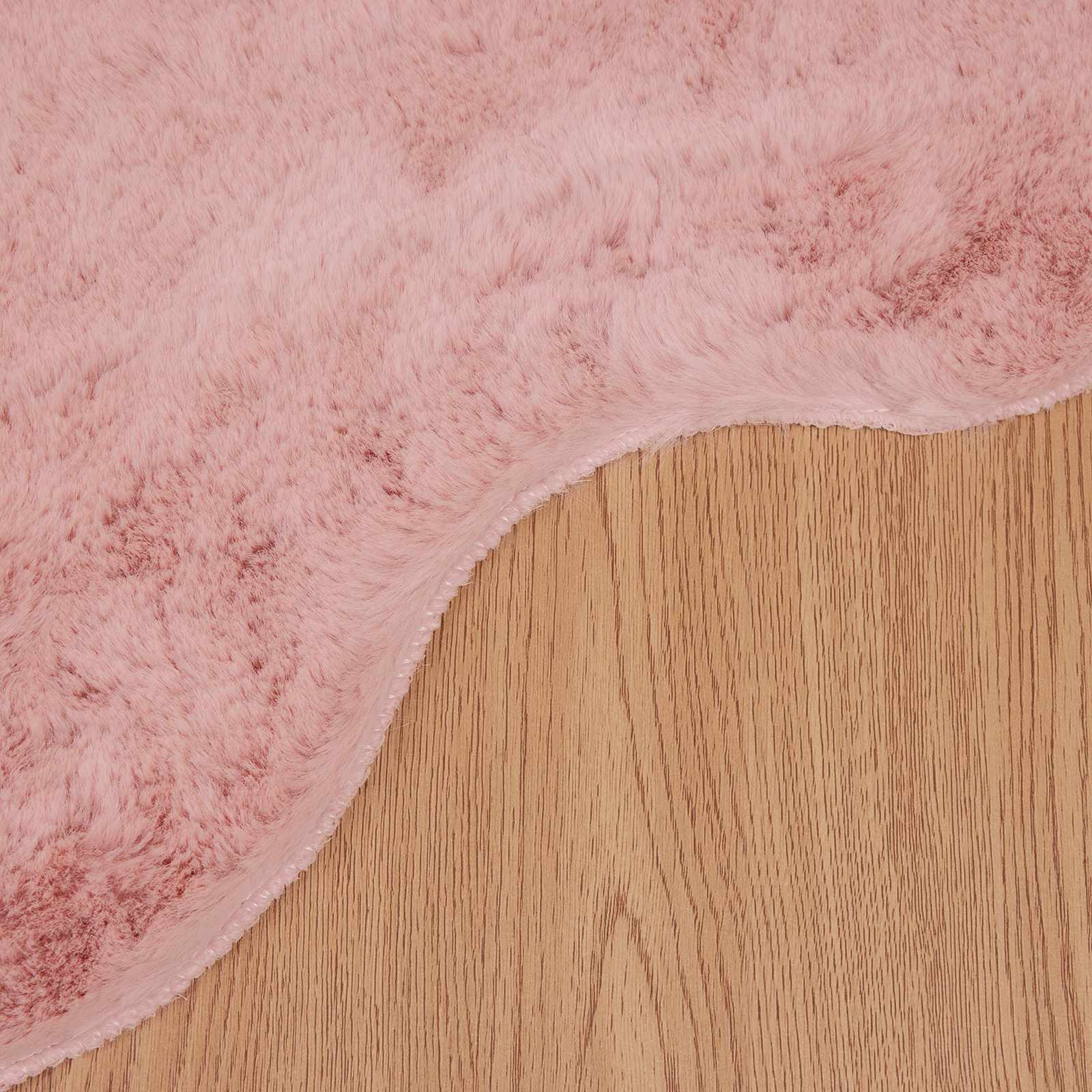 Nep Konijnenbont Tapijt Olite Roze 50 x 80 cm Polyester image 9