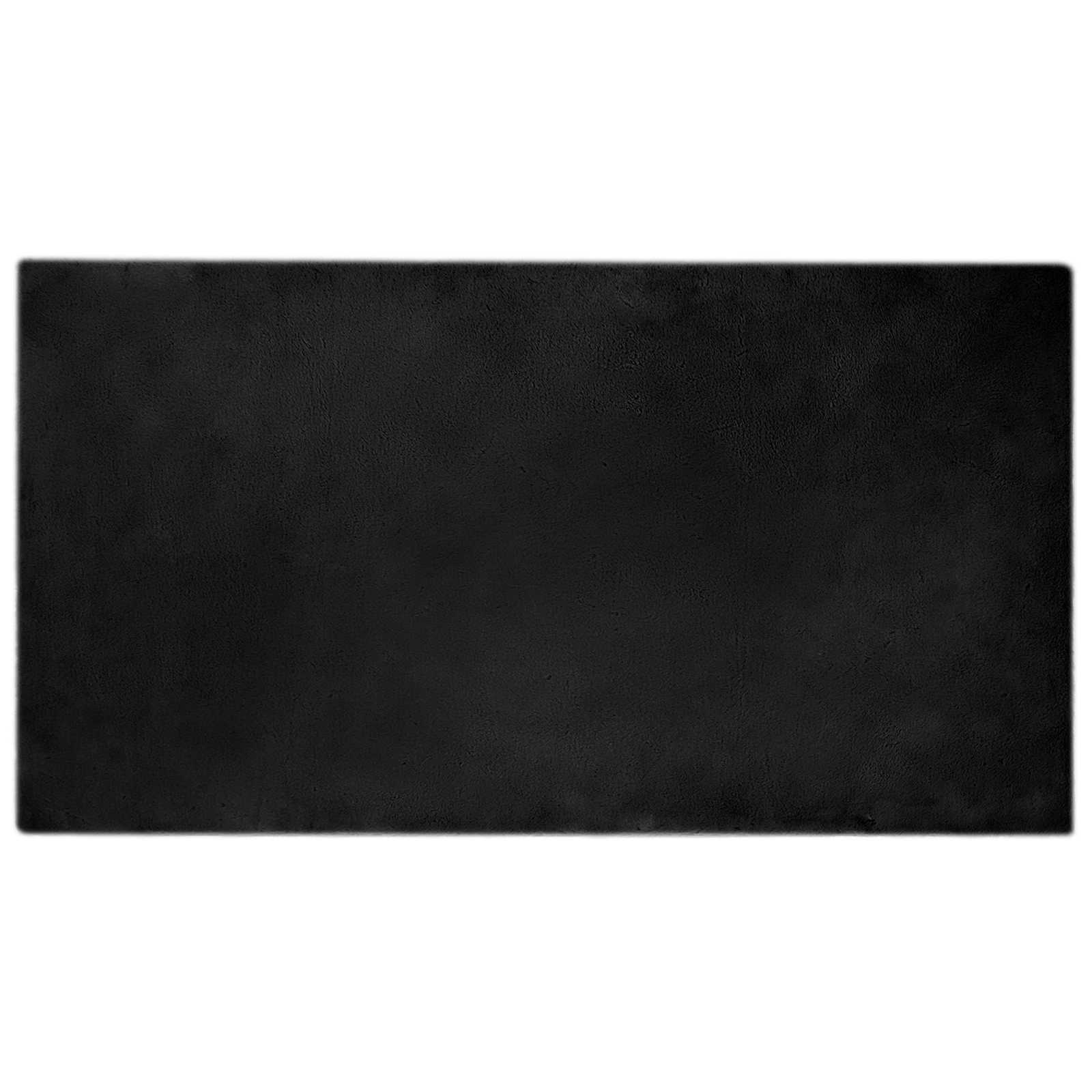 VidaXL Antislip Neplamellen Schapenvacht Tapijt Olite Zwart Polyester