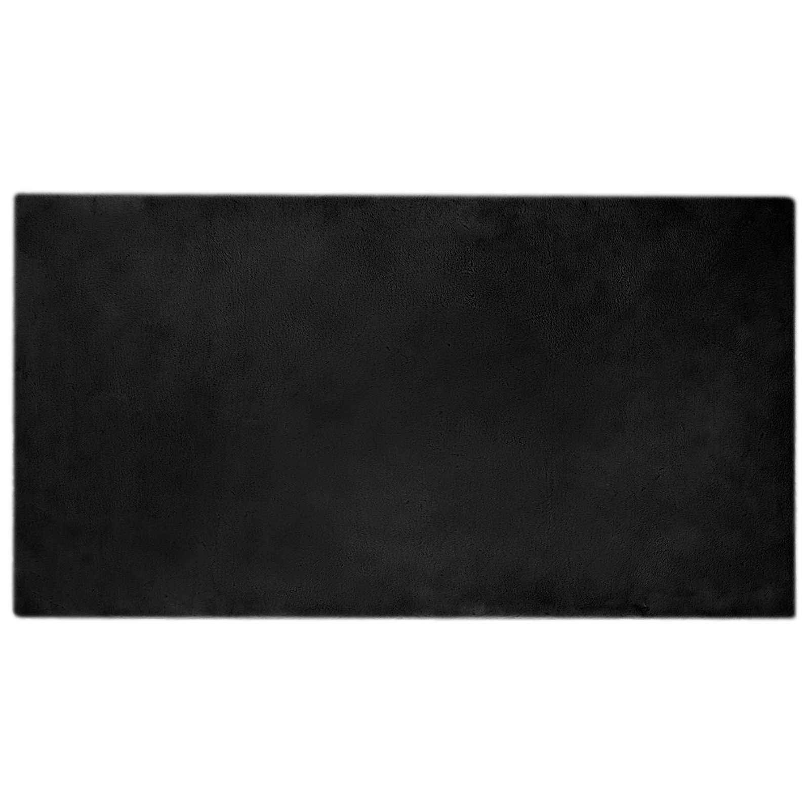 Thumbnail - vidaXL Kunstfell Hasen Teppich Olite Schwarz 80 x 150 cm Polyester