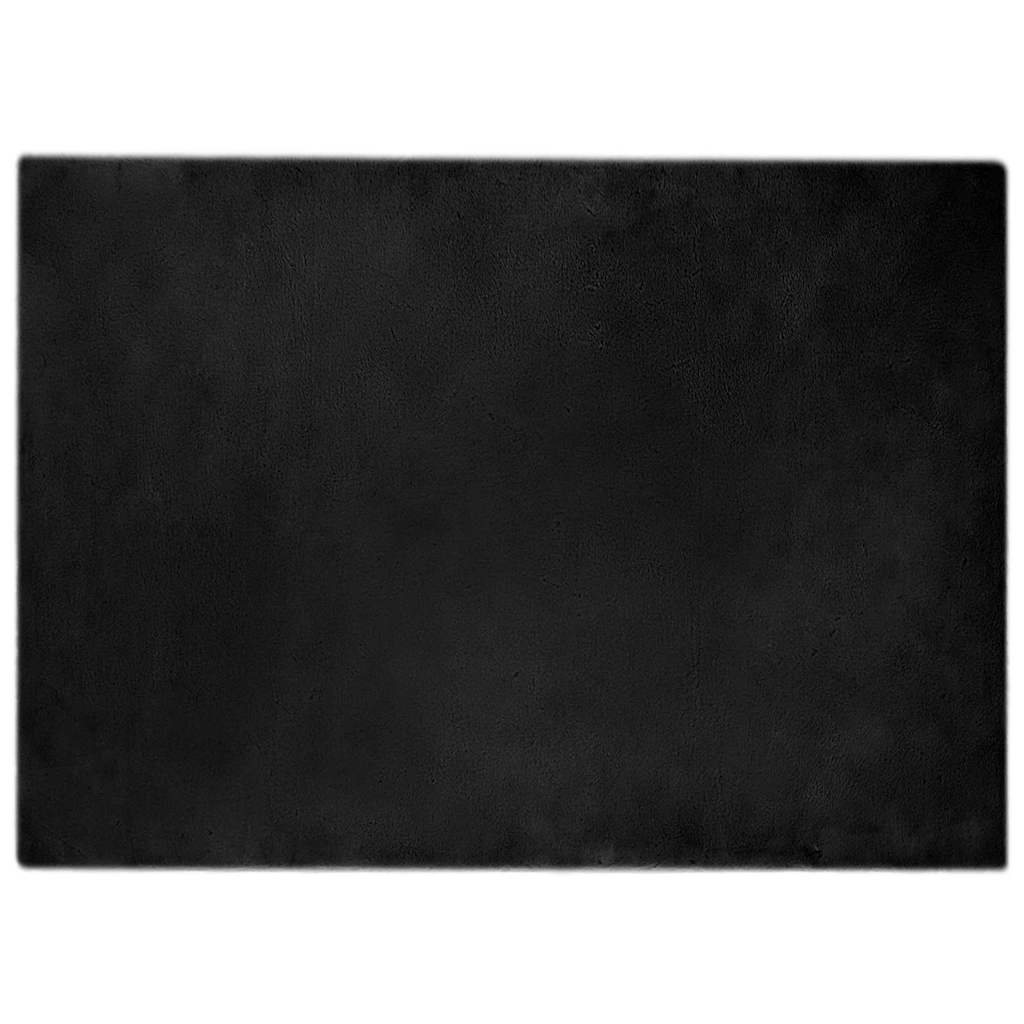 Casă & grădină - Covor din Blană Faux de Iepure Negru 200 x 280 cm Poliester