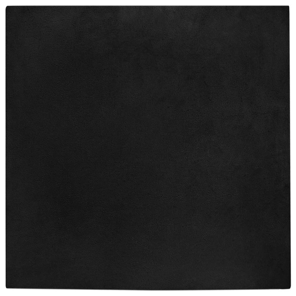 vidaXL Covor din Blană Faux de Iepure Negru 240 x 240 cm Poliester