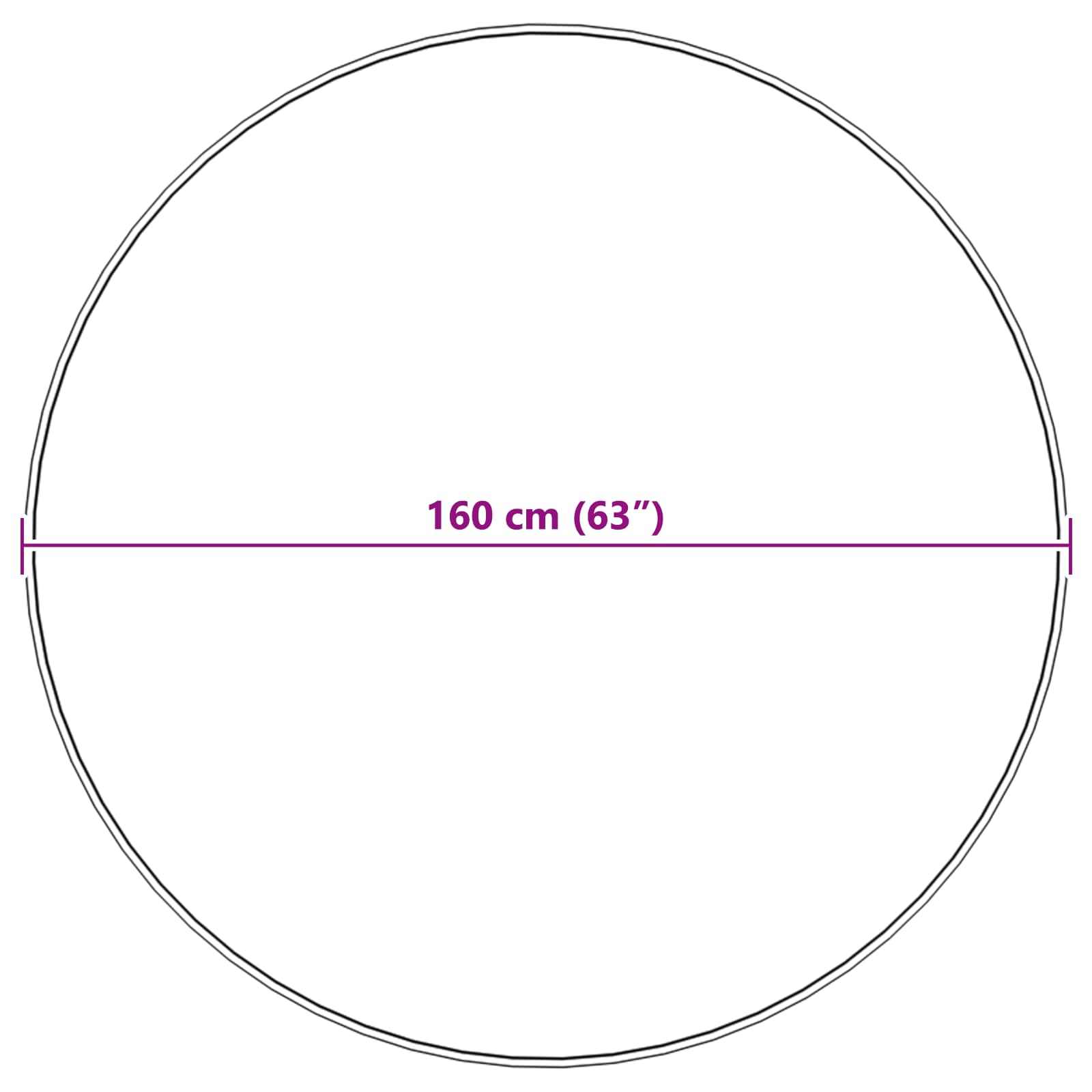 Kunstlik Küüliku Karv Mat Olite Must Ø 160 cm Polüester 10 Kõik vajalik sinu aeda ja koju! Kunstlik Küüliku Karv Mat Olite Must Ø 160 cm Polüester - Image 10