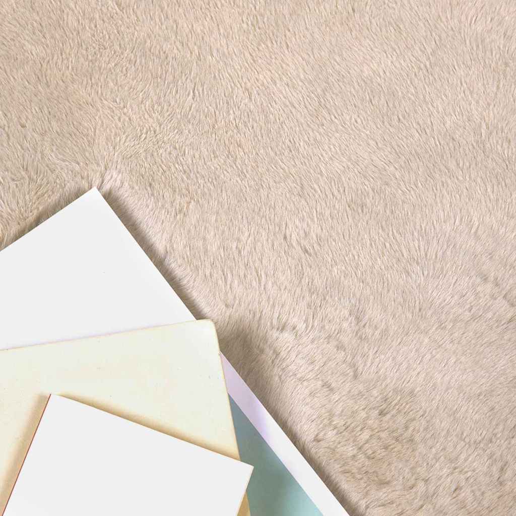 Kunstlik Küüliku Karv Mat Pruunikashall Ø 200 cm Polüester 2 Kõik vajalik sinu aeda ja koju! Kunstlik Küüliku Karv Mat Pruunikashall Ø 200 cm Polüester - Image 2