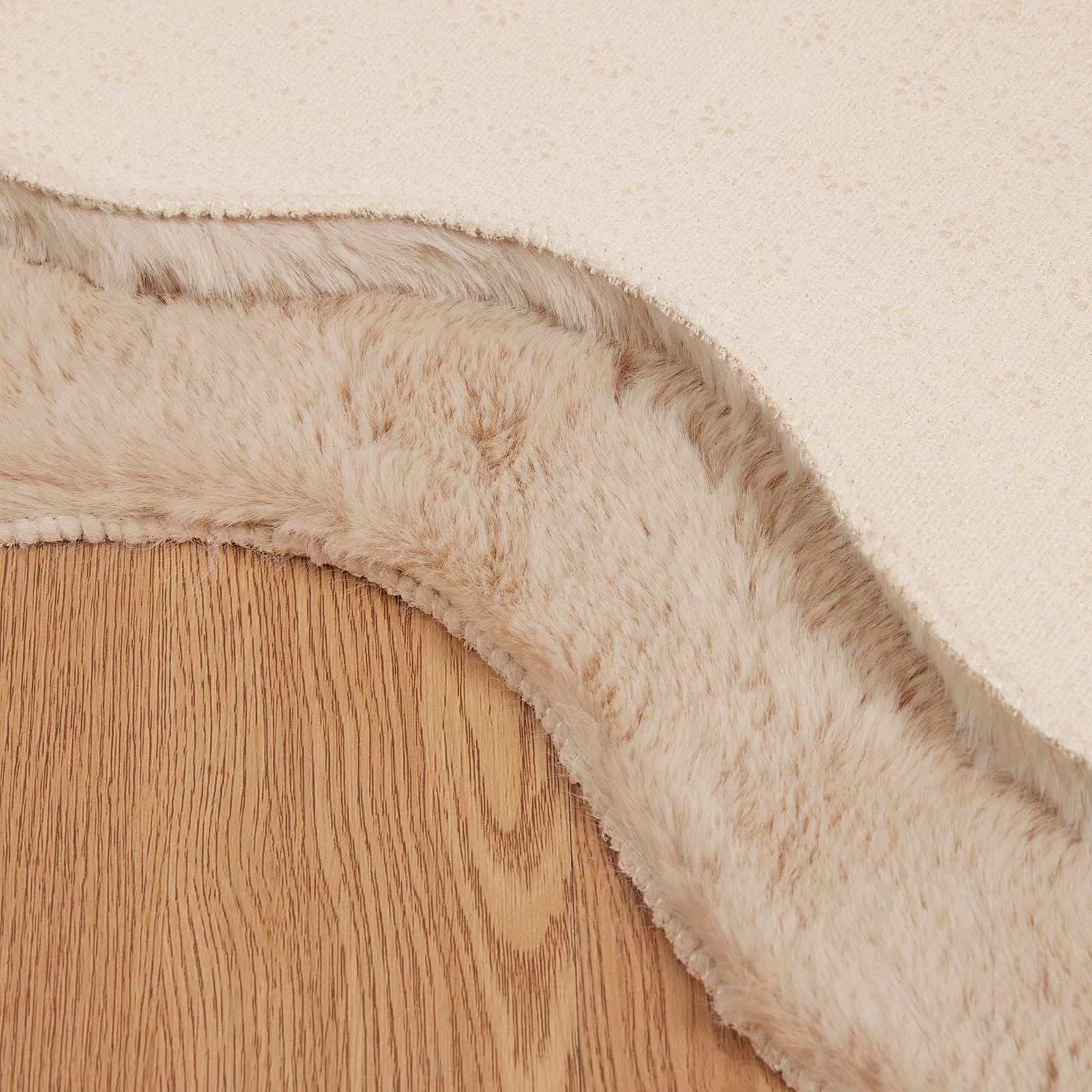 Nep Konijnenbont Tapijt Olite Taupe 60 x 90 cm Polyester image 8