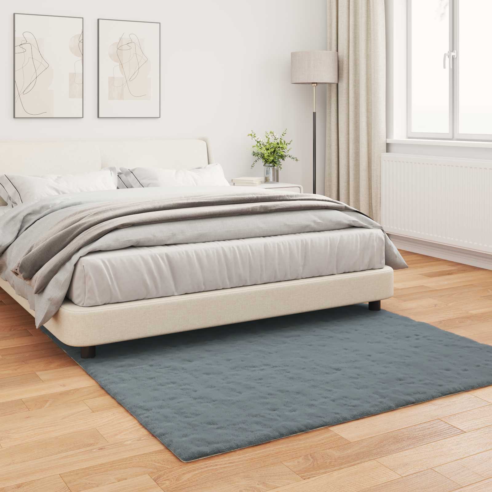 Kunstlik Küüliku Karv Mat Olite Antratsiit 120 x 120 cm 4 Kõik vajalik sinu aeda ja koju! Kunstlik Küüliku Karv Mat Olite Antratsiit 120 x 120 cm - Image 4