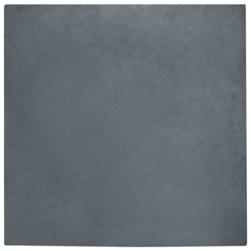 vidaXL Covor din Blană Faux de Iepure Antracit 240 x 240 cm Poliester