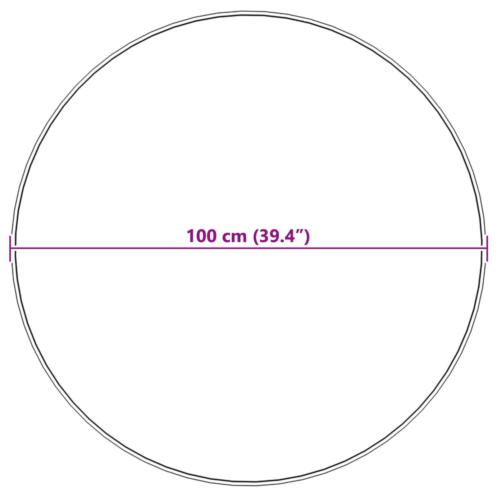 Nep Konijnenbont Tapijt Olite Antraciet Ø 100 cm Polyester image 10