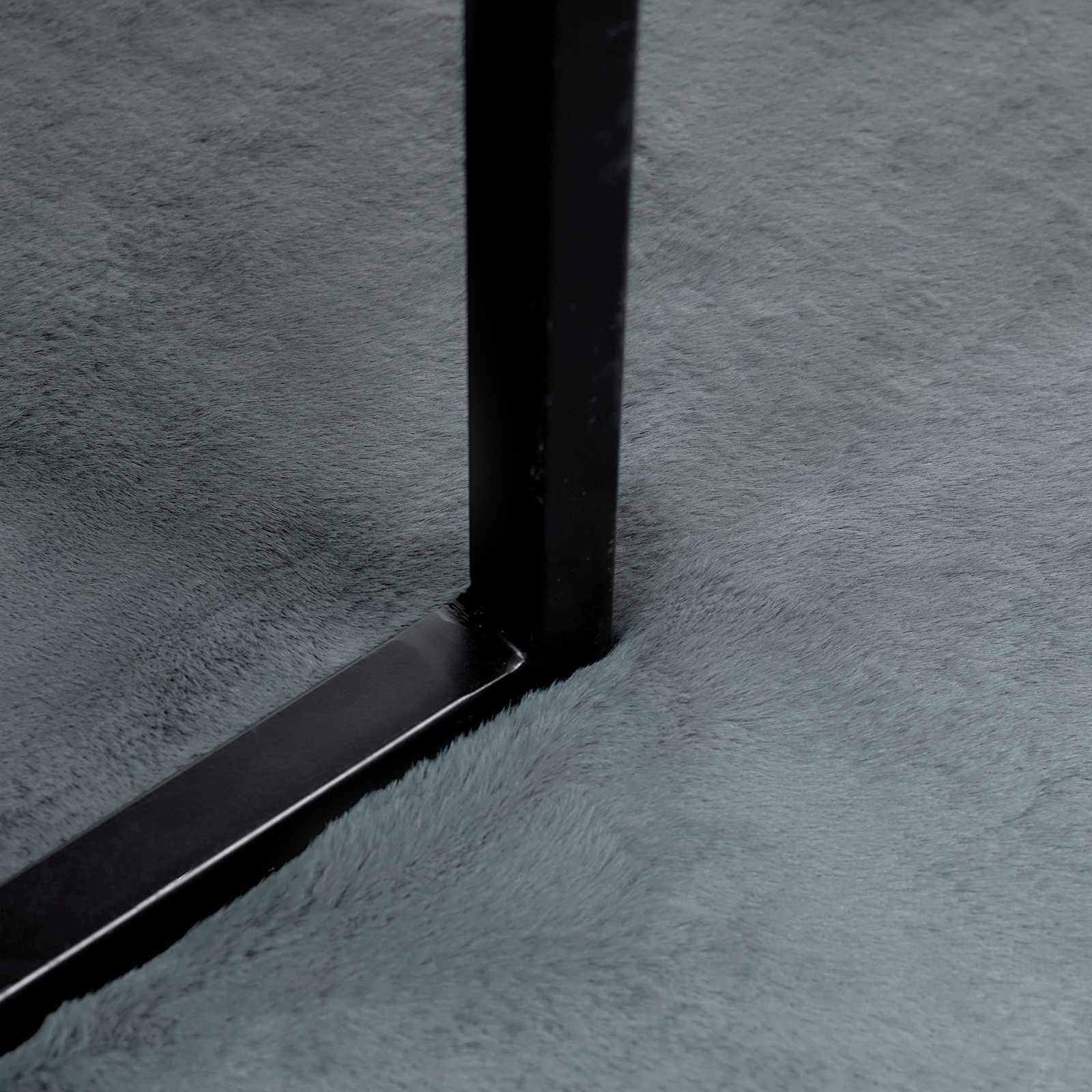 Nep Konijnenbont Tapijt Olite Antraciet 80 x 120 cm Polyester image 6