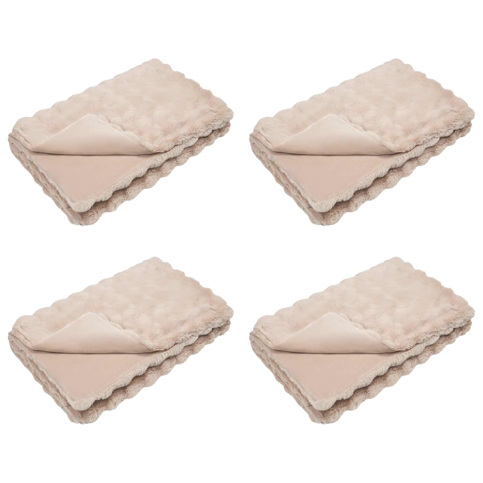 Valejõhvikaristu tekk 4 pcs Beež 240 x 270 cm Polüester - Image 2