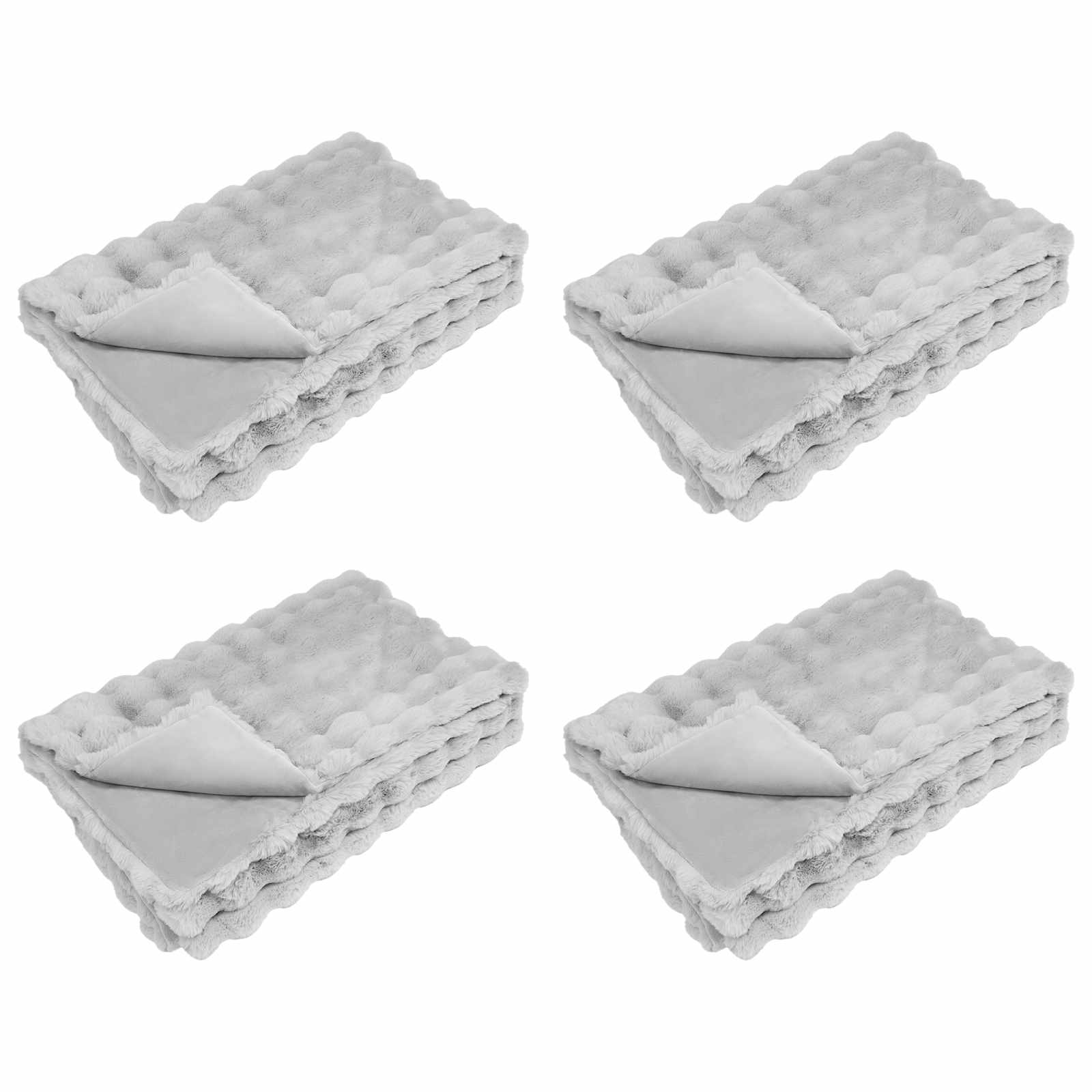 Valejõhvikaristu tekk 4 pcs Hall 130 x 150 cm Polüester - Image 2