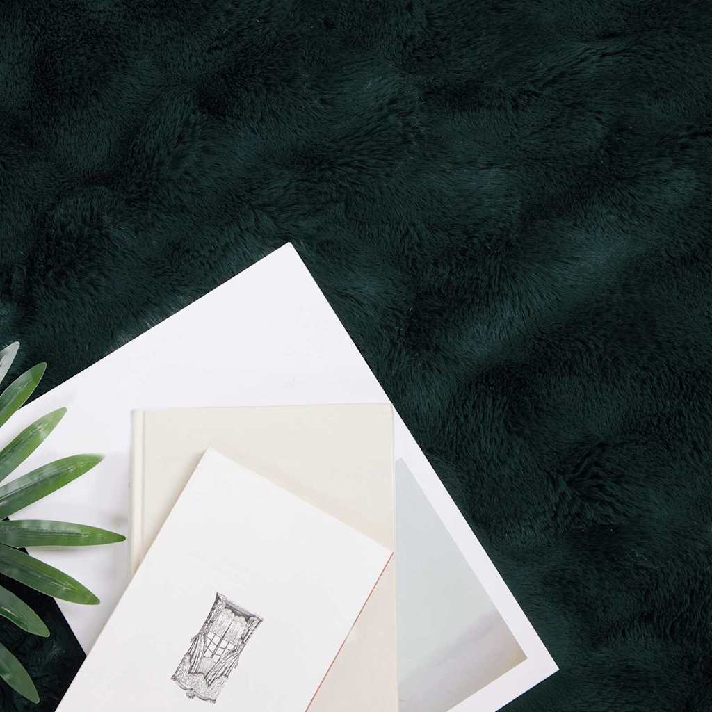 Thumbnail - vidaXL Kunstfell Kaninchenfell Decke 4 pcs Dunkelgrün 220 x 240 cm