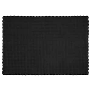 Protiskluzová deka z umělé králičí kožešiny Olite 4 pcs Černá - obrázek 6