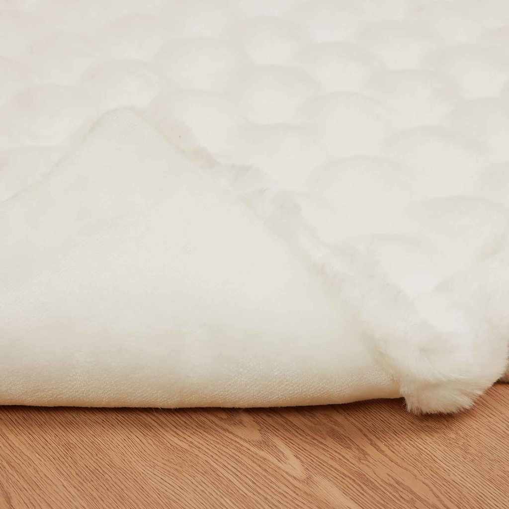 Ψεύτικη κουβέρτα από κουνέλι 4 pcs Λευκό 130 x 150 cm - Image 6