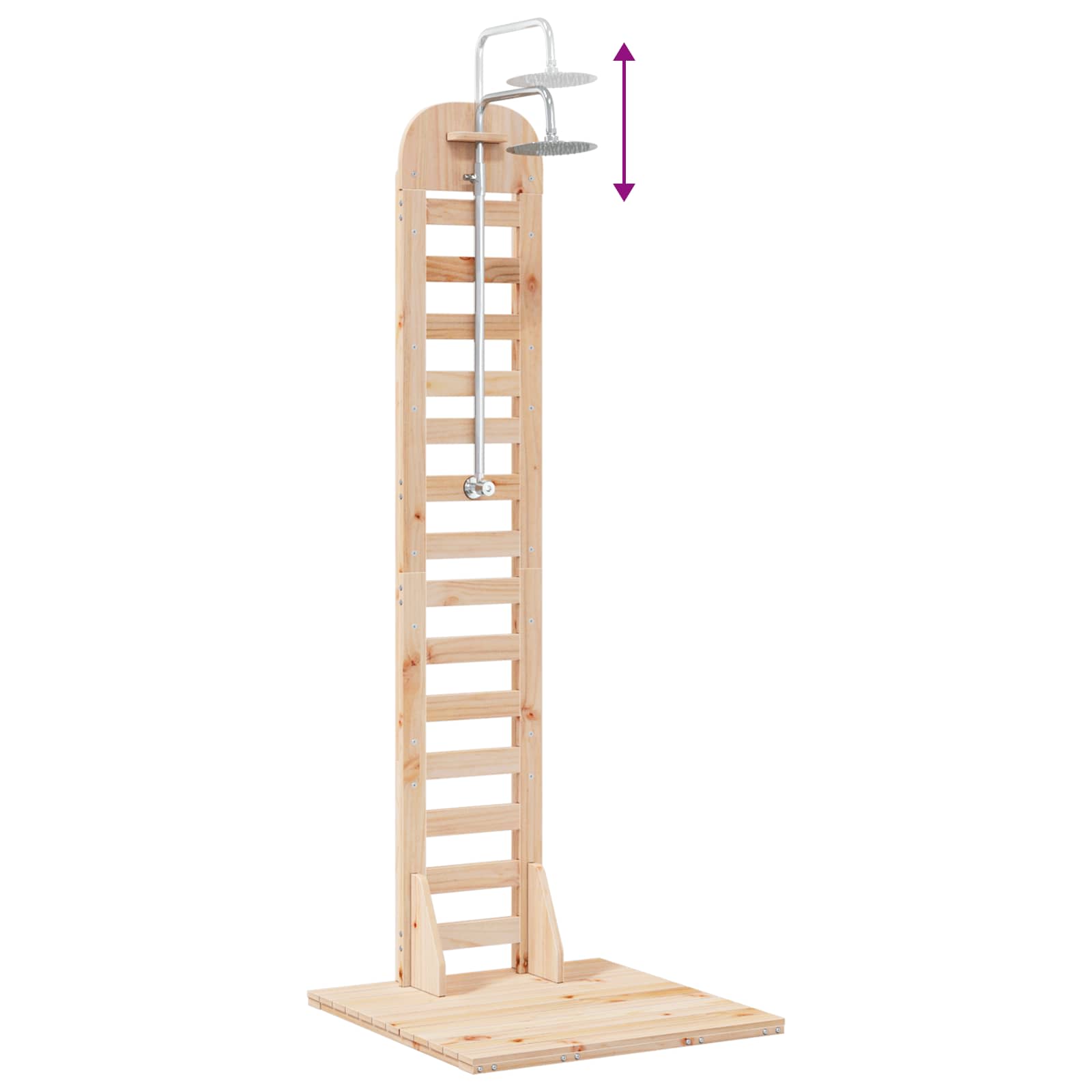 Buitendouche 223 cm Massief grenenhout en roestvrij staal image 9