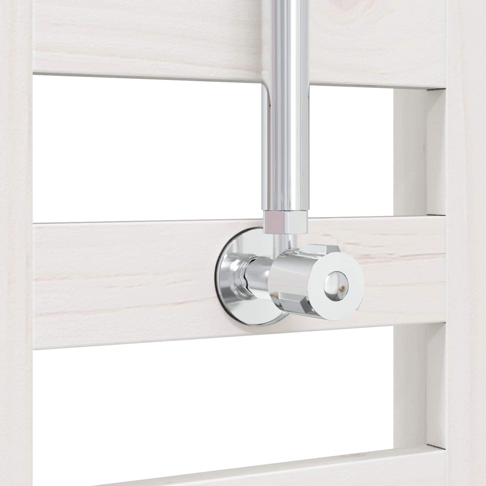 Buitendouche 223 cm Massief grenenhout en roestvrij staal Wit image 7