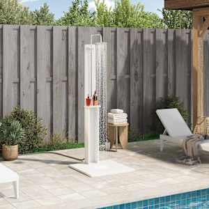 Zunanji tuš Bela 75 x 76 x 217 cm Masivna borovina