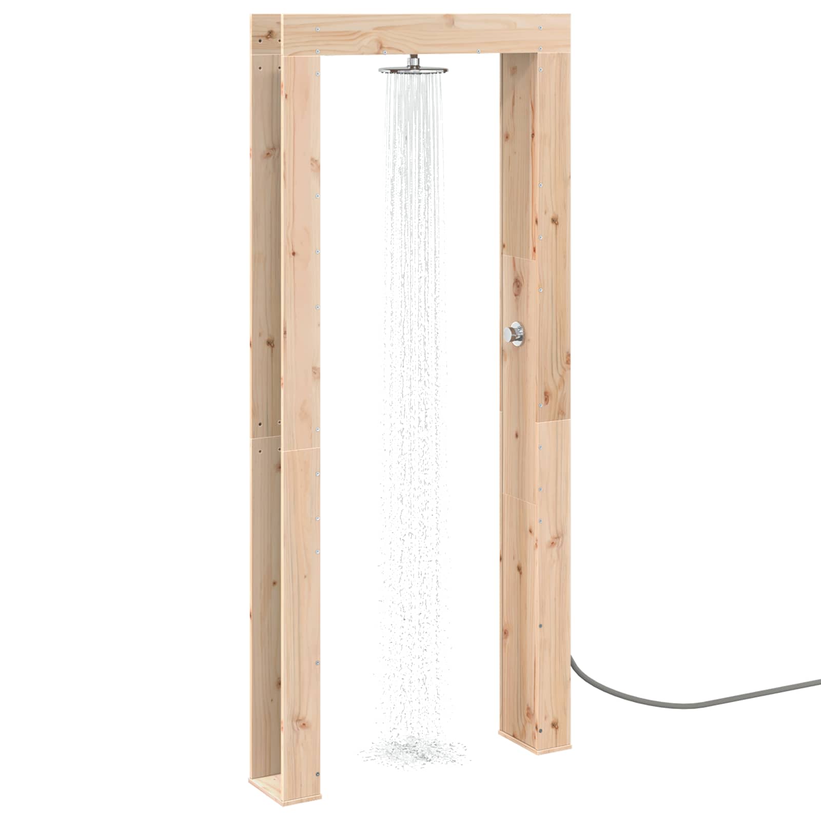 Buitendouche 226 cm Massief grenenhout en roestvrij staal image 3