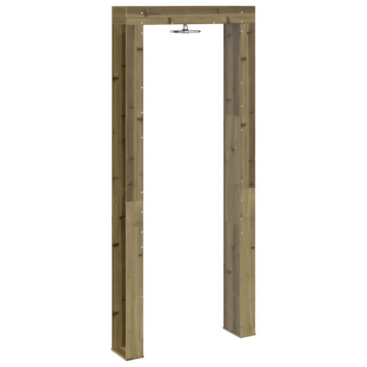 Udendørs bruser 226 cm Imprægneret fyrretræ og rustfrit stål - Billede 6