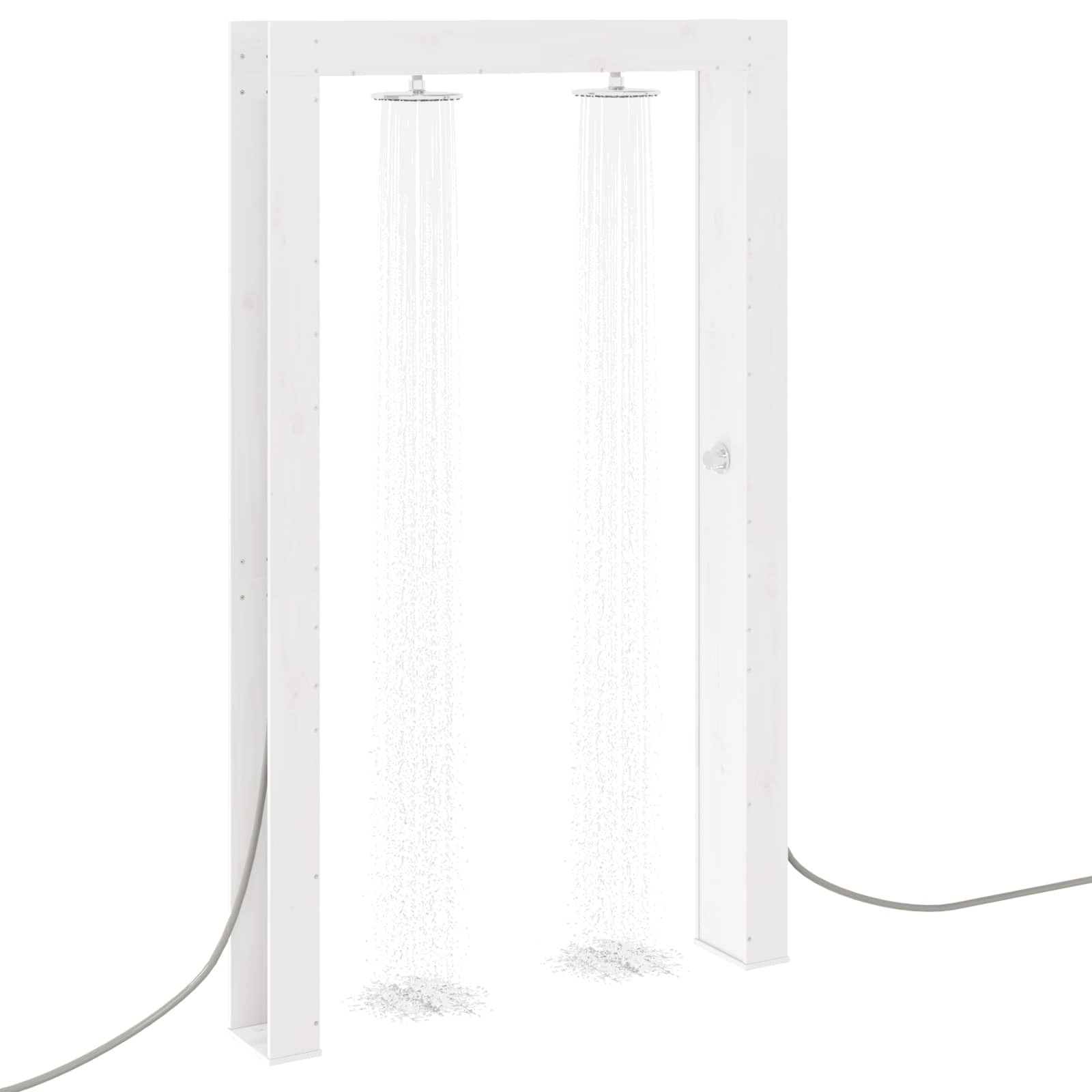 Buitendouche Wit 137 x 23 x 226 cm Massief grenenhout image 3