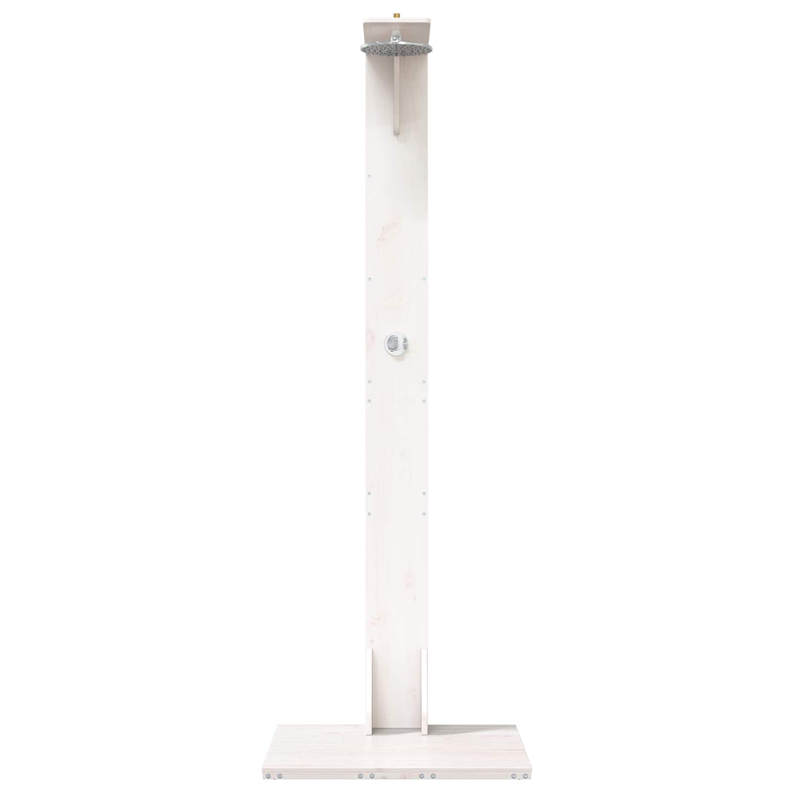 Buitendouche 214,5 cm Massief grenenhout en roestvrij staal Wit image 4
