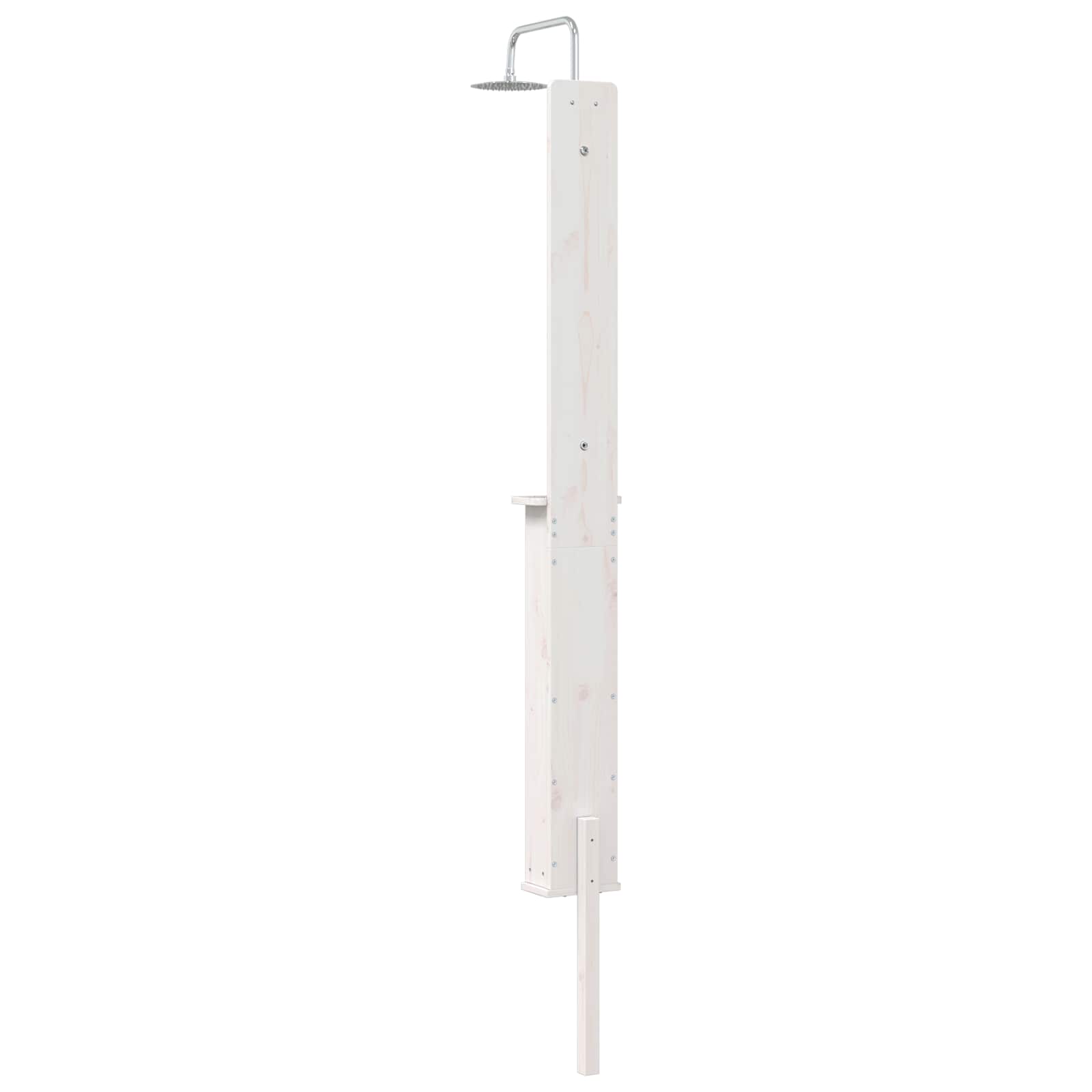 Buitendouche 246 cm Massief grenenhout en roestvrij staal Wit image 6