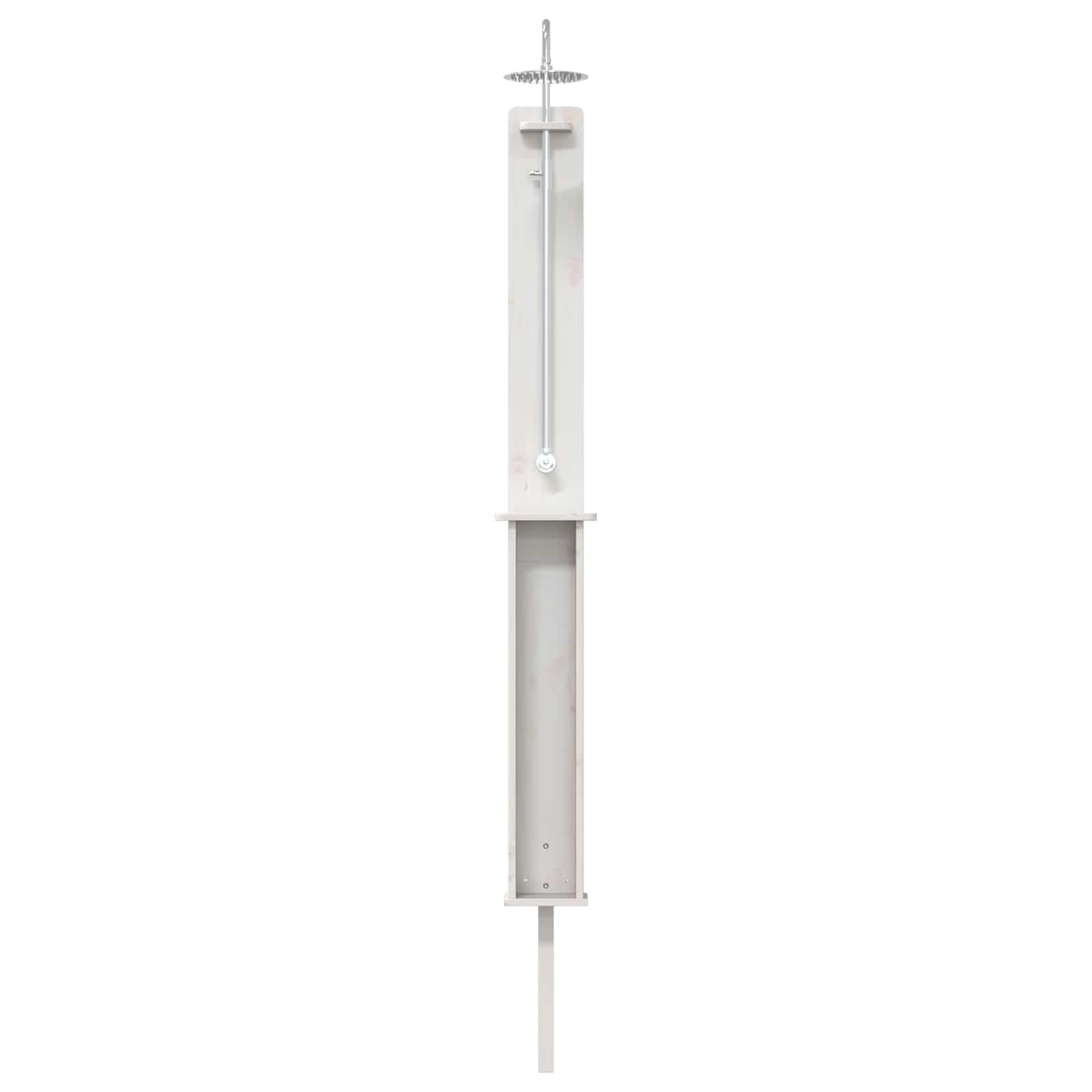 Buitendouche 246 cm Massief grenenhout en roestvrij staal Wit image 4