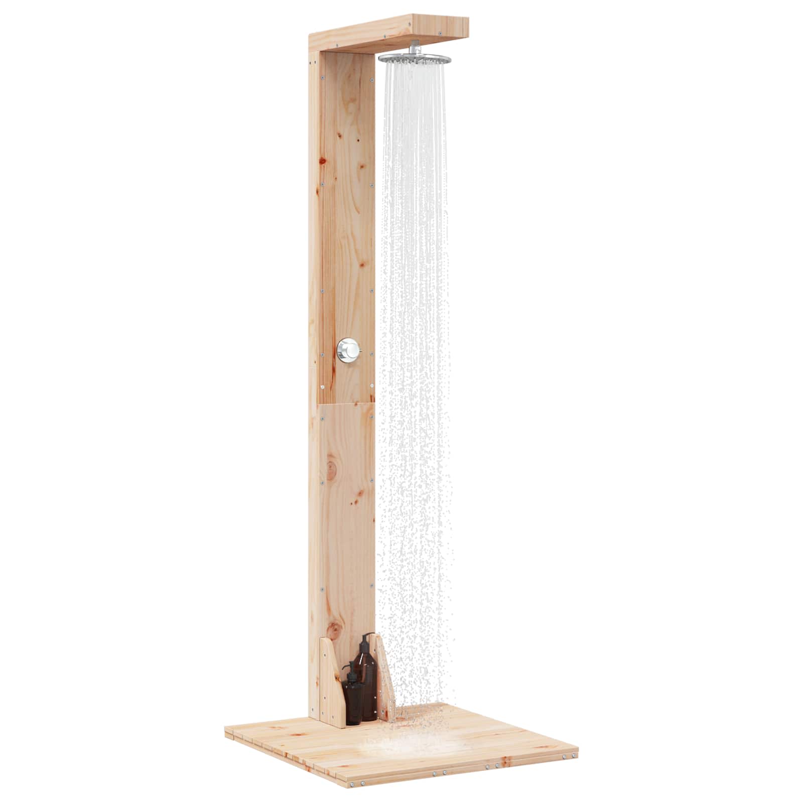 Buitendouche 210 cm Massief grenenhout en roestvrij staal image 3