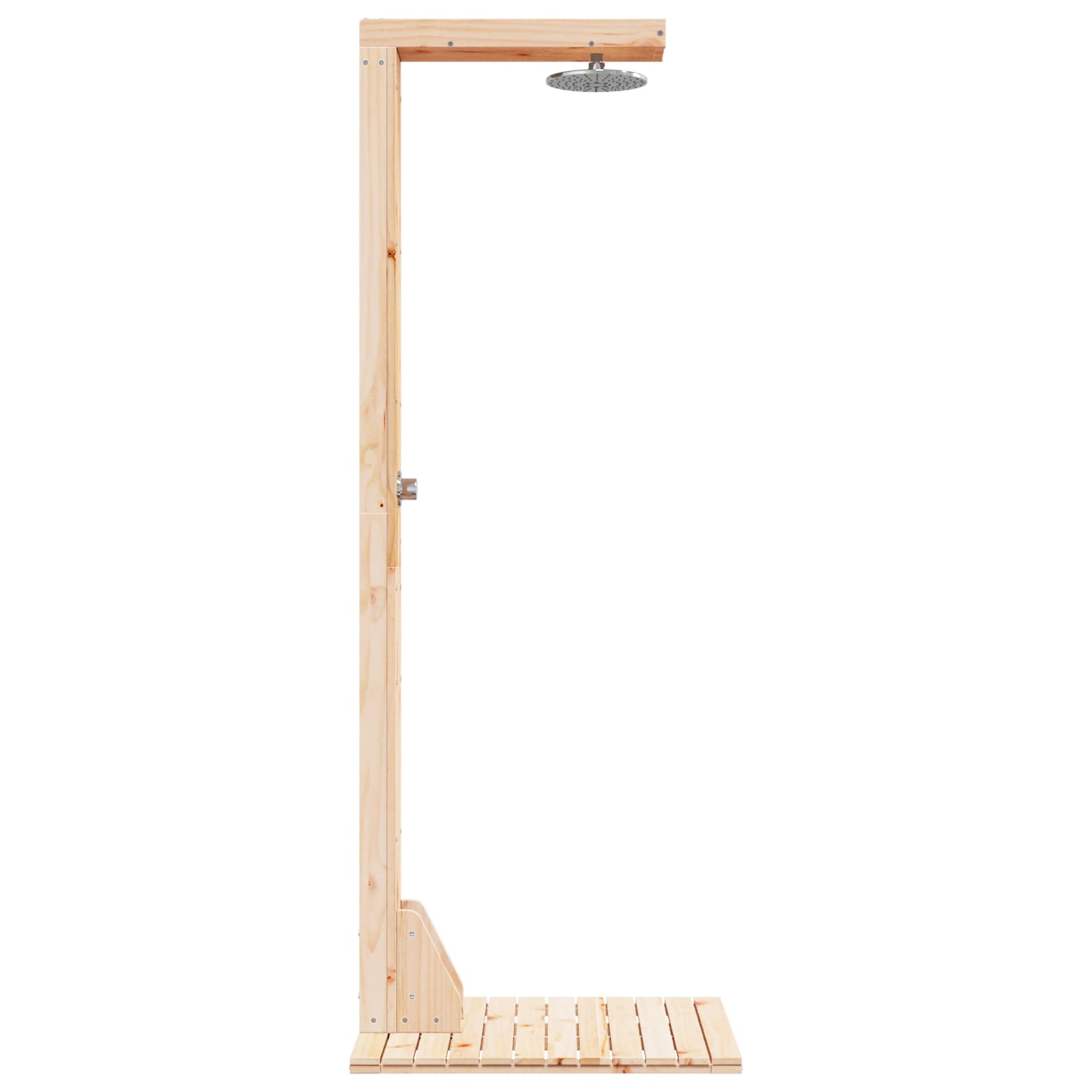 Buitendouche 210 cm Massief grenenhout en roestvrij staal image 5
