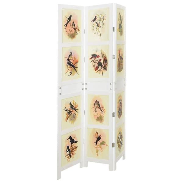 vidaXL Romdivider sein Valge 106 x 165 cm MDF