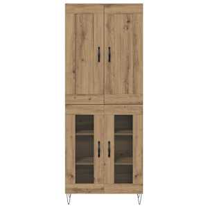 Vysoký bufet Artisanový dub 69,5 x 34 x 180 cm kompozitní dřevo - obrázek 8