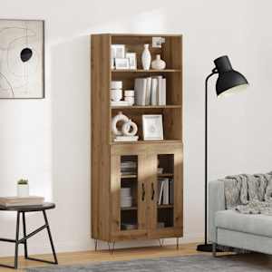 Vysoký bufet 2 pcs Artisanový dub 69,5 x 34 x 180 cm - obrázek 1