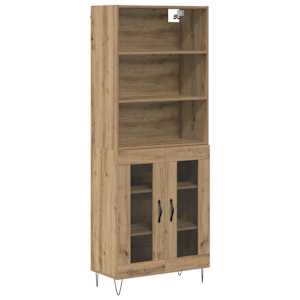 Vysoký bufet 2 pcs Artisanový dub 69,5 x 34 x 180 cm - obrázek 2