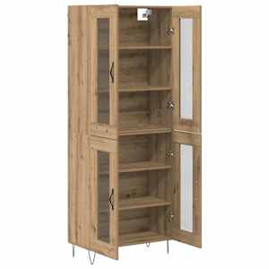 Vysoký bufet Artisanový dub 69,5 x 34 x 180 cm kompozitní dřevo - obrázek 7
