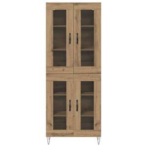 Vysoký bufet Artisanový dub 69,5 x 34 x 180 cm kompozitní dřevo - obrázek 8