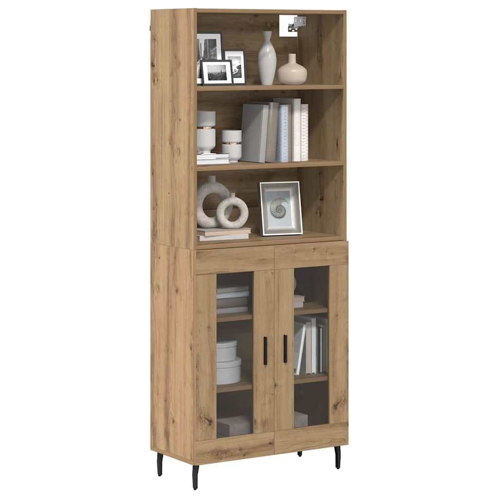 vidaXL Hoge kast Artisan Eiken 69,5 x 34 x 180 cm