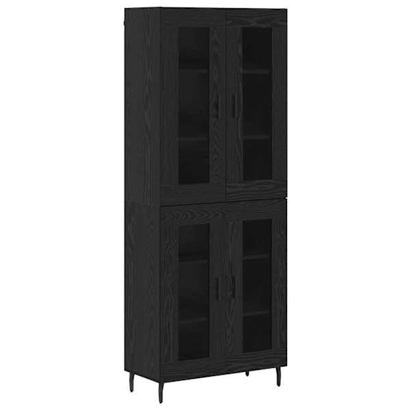 vidaXL K&otilde;rgushein 2 tk Must tamm 69,5 x 34 x 180 cm Tehispuit
