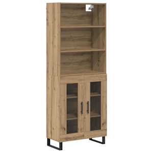 Vysoký bufet 2 pcs Artisanový dub 69,5 x 34 x 180 cm - obrázek 2