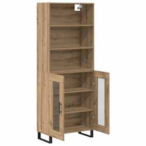 Vysoký bufet 2 pcs Artisanový dub 69,5 x 34 x 180 cm - obrázek 7