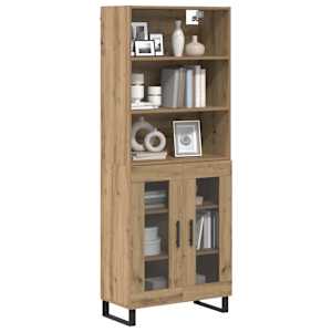 Vysoký bufet 2 pcs Artisanový dub 69,5 x 34 x 180 cm - obrázek 3