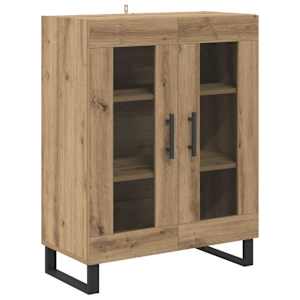 Vysoký bufet Artisanový dub 69,5 x 34 x 180 cm kompozitní dřevo - obrázek 6