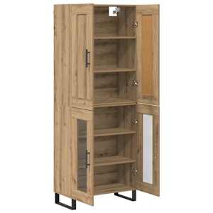 Vysoký bufet Artisanový dub 69,5 x 34 x 180 cm kompozitní dřevo - obrázek 7