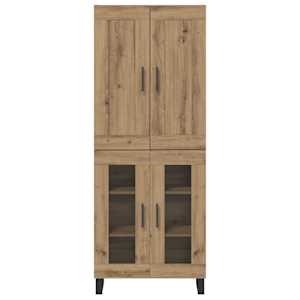 Vysoký bufet Artisanový dub 69,5 x 34 x 180 cm kompozitní dřevo - obrázek 8