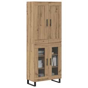 Vysoký bufet Artisanový dub 69,5 x 34 x 180 cm kompozitní dřevo - obrázek 3