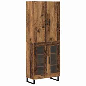 Vysoký bufet 2 pcs Staré dřevo 69,5 x 34 x 180 cm - obrázek 2