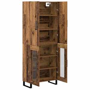 Vysoký bufet 2 pcs Staré dřevo 69,5 x 34 x 180 cm - obrázek 7