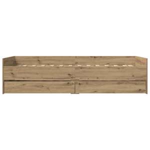 Rám postele Artisanový dub 90 x 200 cm Masivní borové dřevo - obrázek 6