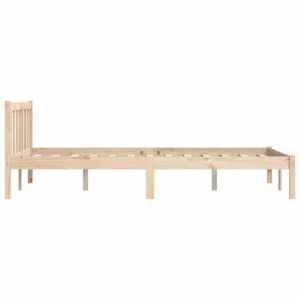 Rám postele Přírodní 152 x 203 cm Masivní borovicové dřevo - obrázek 5