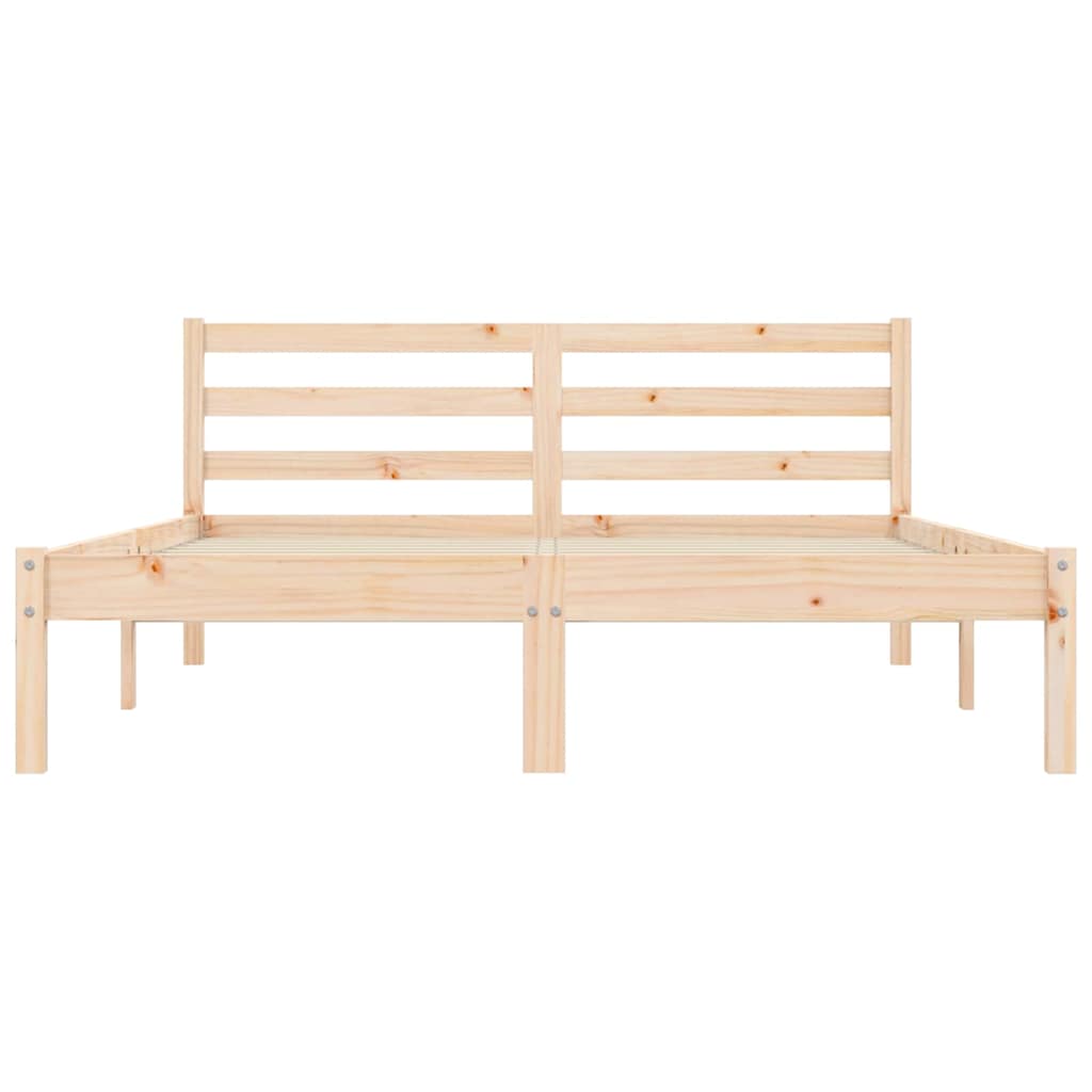 Sängyn runko päätyllä Luonnollinen 208,5 x 157,5 x 69,5 cm - Image 4