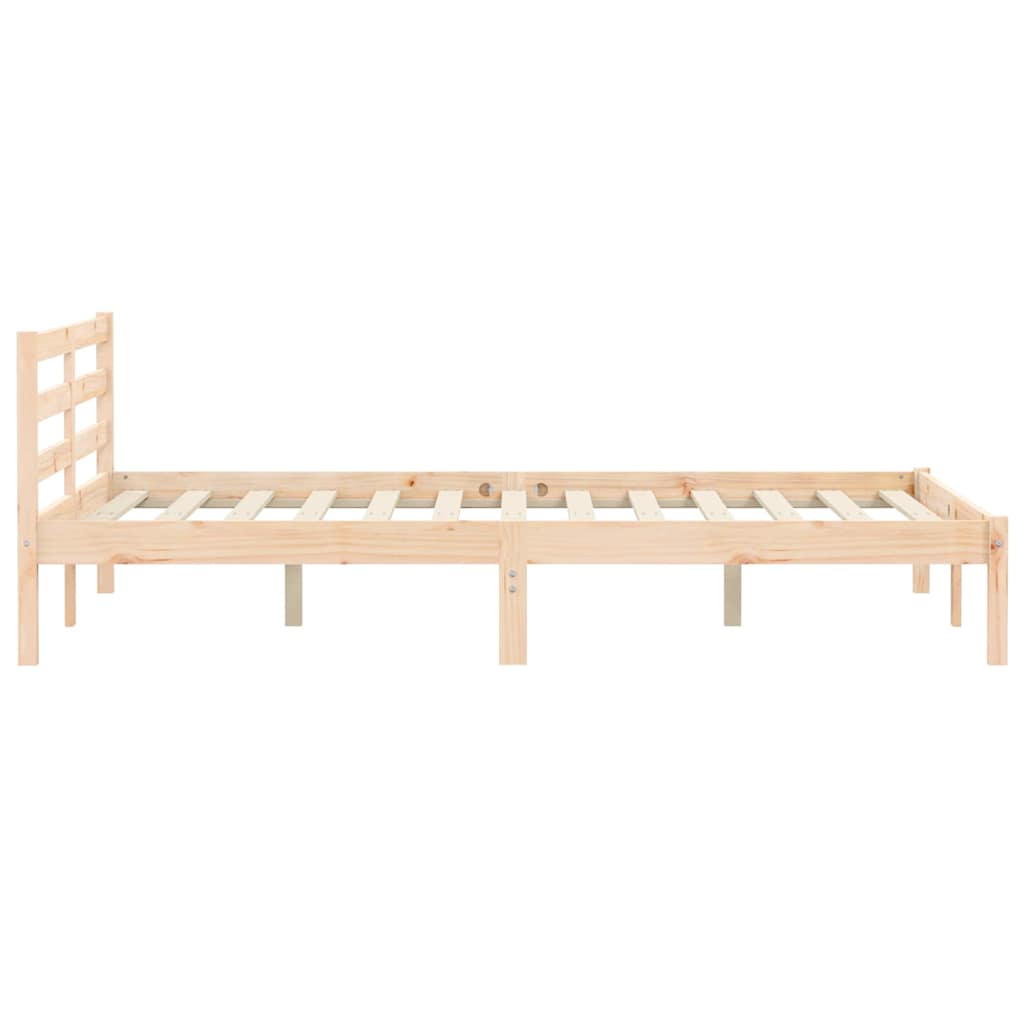 Sängyn runko päätyllä Luonnollinen 208,5 x 157,5 x 69,5 cm - Image 5